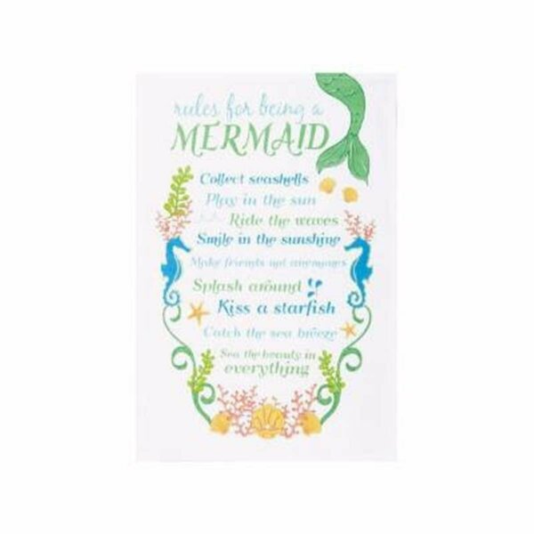 Tarifa Rules for Being a Mermaid Printed Kitchen Towel, 4PK TA3673663